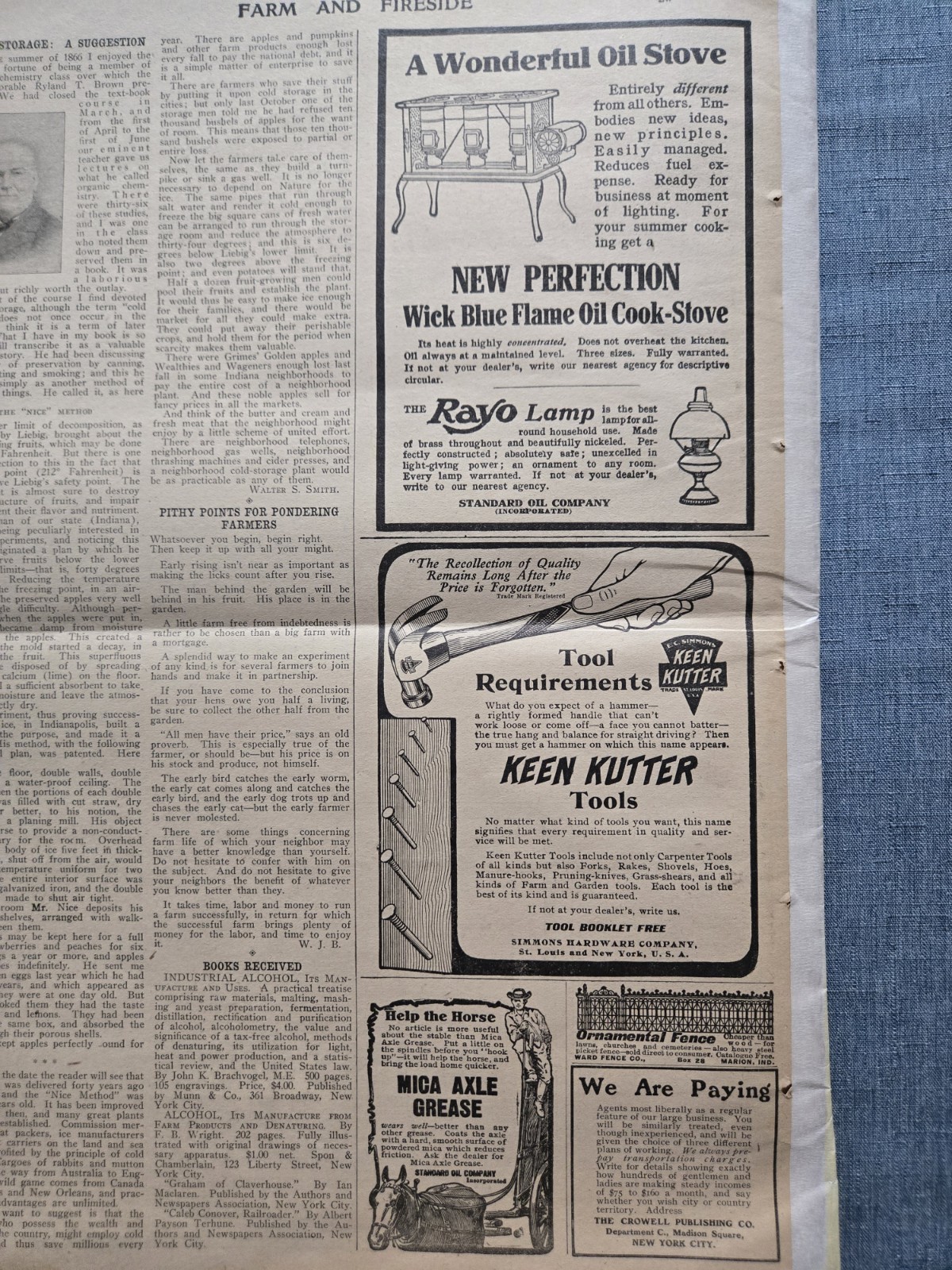 Farm & Fireside Newspaper May 10 1907 Articles News Humor Fashion Ads