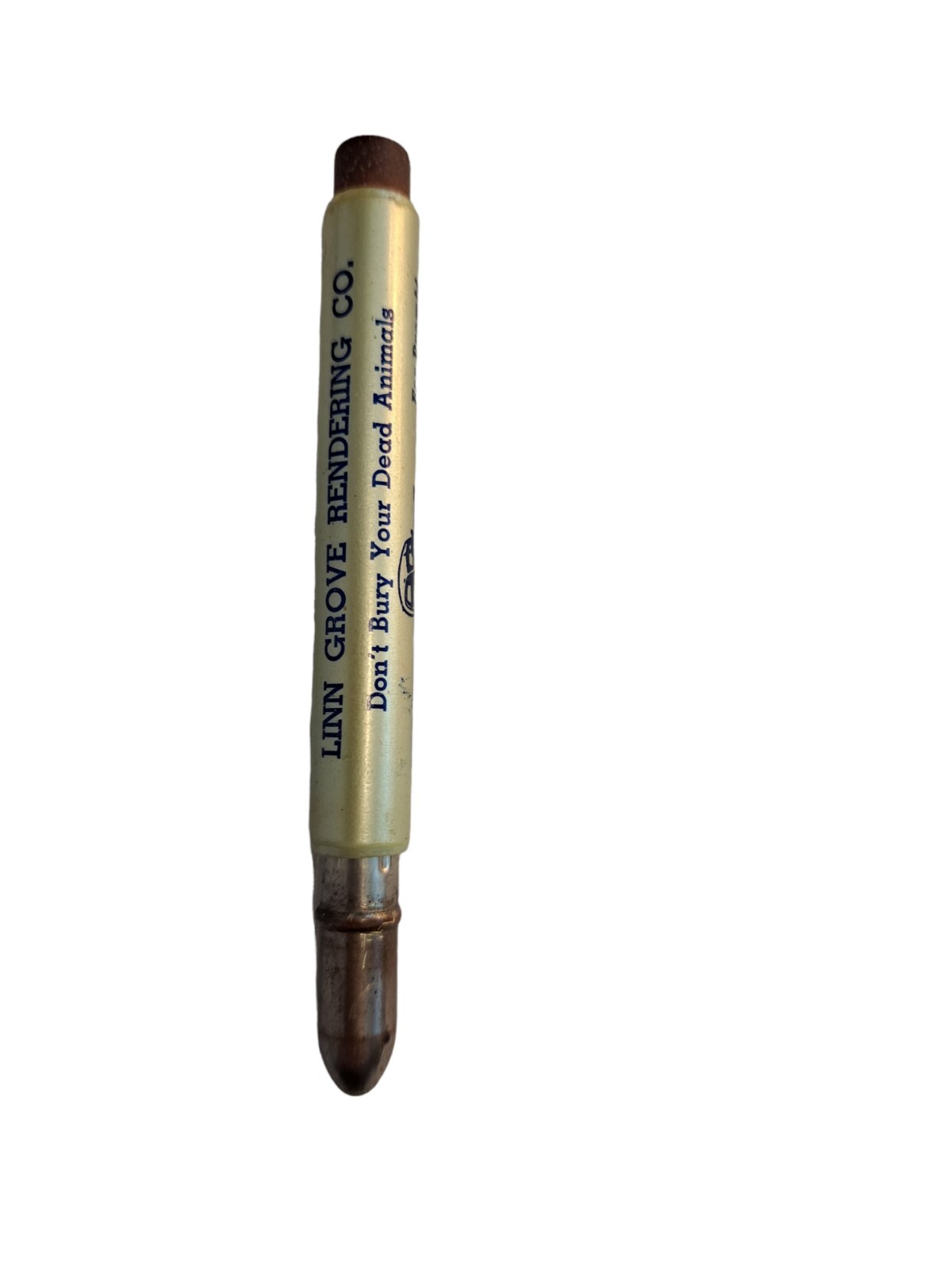 Linn Grove Rendering Co IA Dont Bury Your Dead Animals Bullet Pencil Advertising