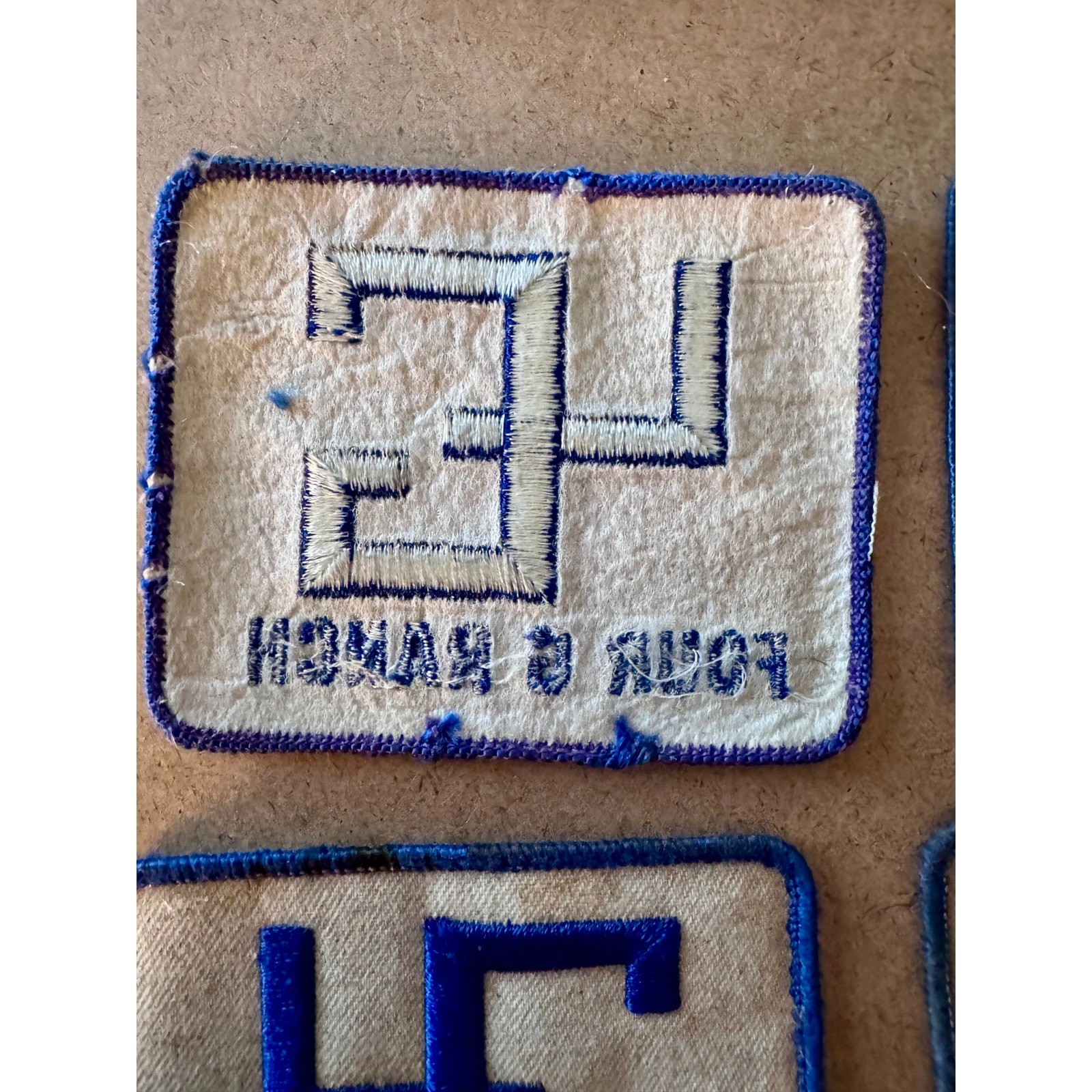 Vintage Four G Ranch Embroidered Uniform Patch Blue White 3.5 x 2.5