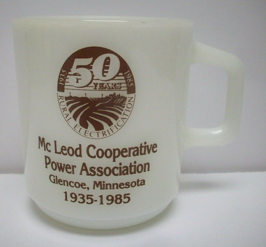 Mc Leod Cooperative Power Association 50 years Glenco MN Galaxy coffee mug cup