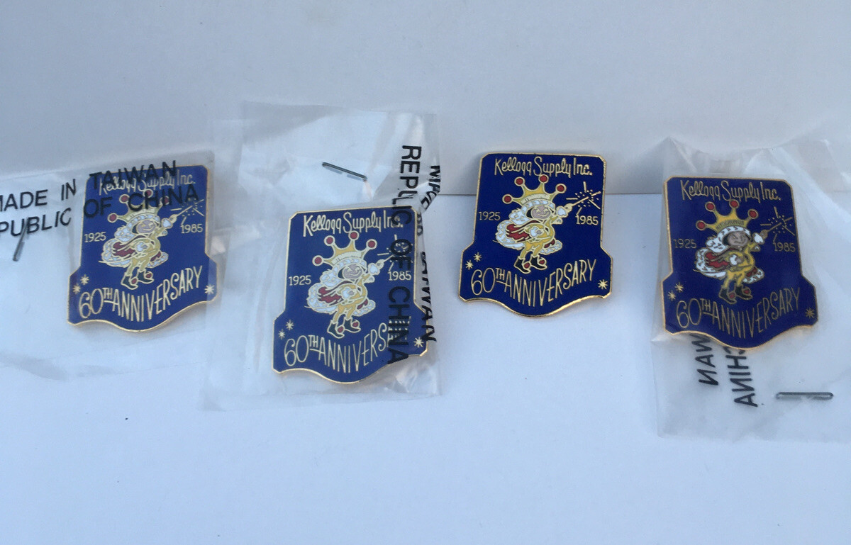 Vintage KELLOGG SUPPLY INC. 60th Anniversary Enamel Pin 1925 – 1985  lot of 4