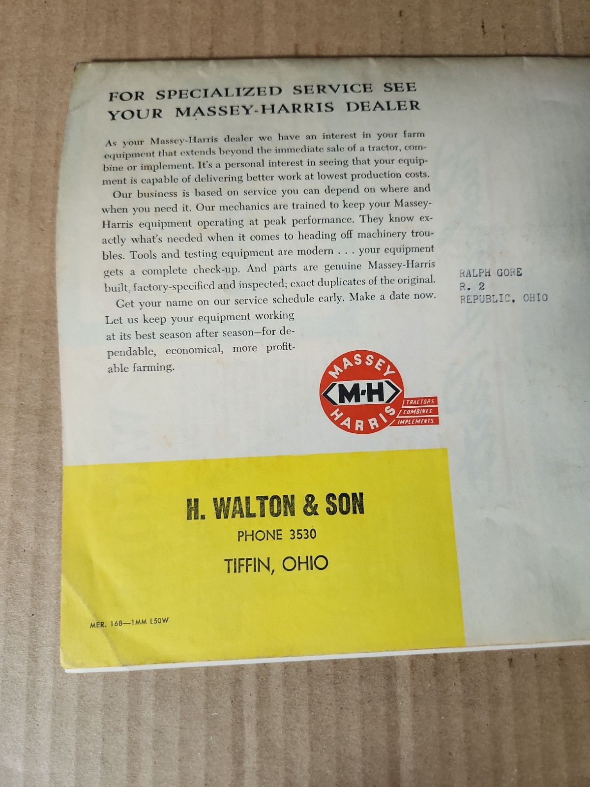 VINTAGE MASSEY HARRIS BUYERS Full Tractor GUIDE Orchard Hillside Rice CATALOG