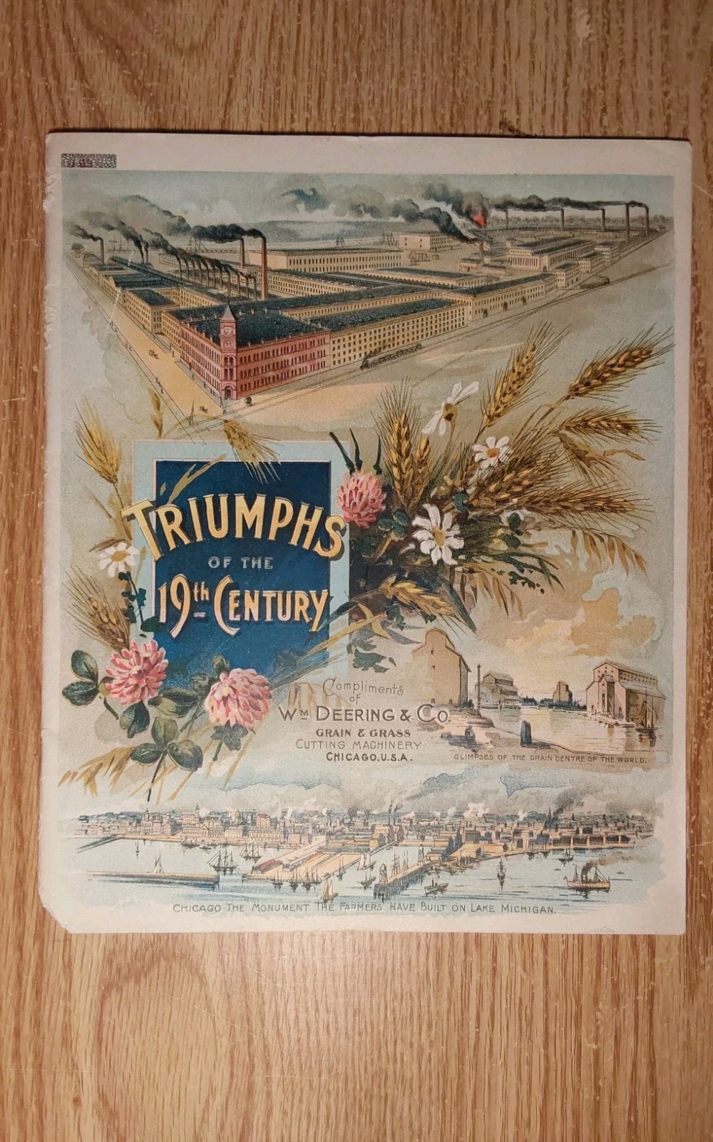 VINTAGE DEERING CO. CUTTING MACHINERY BOOKLET  »TRIUMPHS OF THE 19th CENTURY »