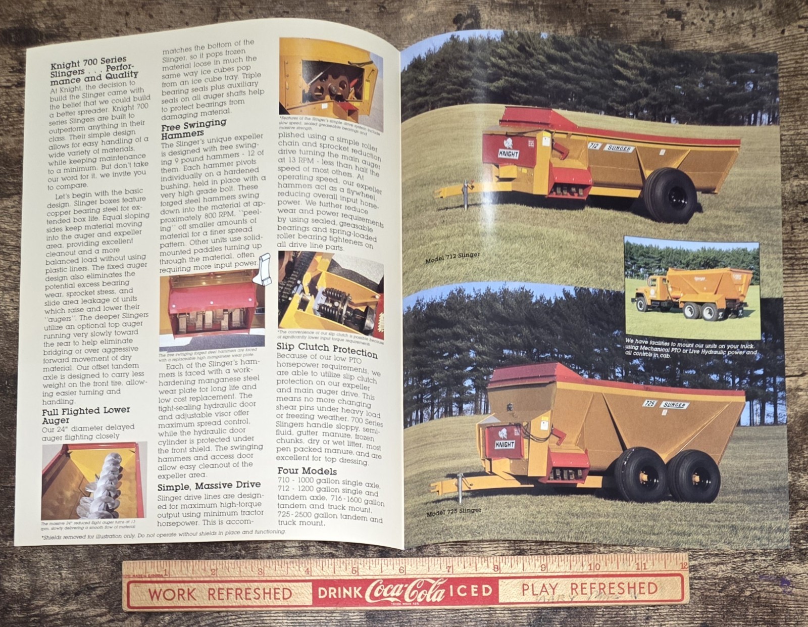 Knight Slinger 700 Series Manure Spreaders Vintage Farm Advertising Brochure