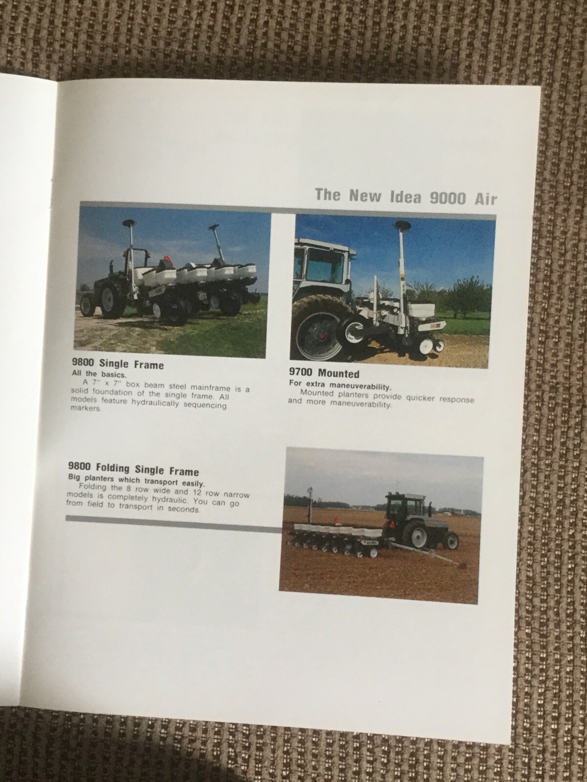 NEW IDEA 9000 AIR SERIES PLANTERS 12 PAGES 1990 Sales Brochure