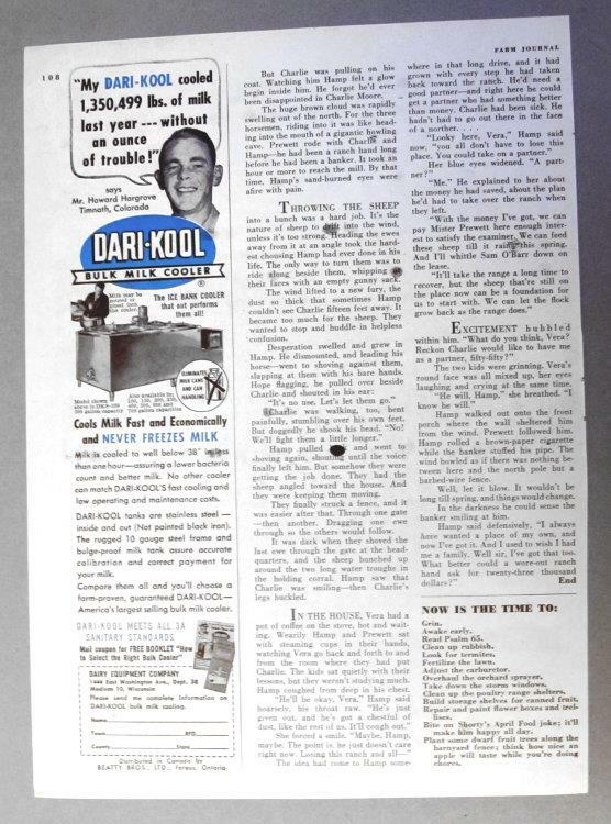 8×11 Original 1955 Dairy Ad Features Howard Hargrove of Timnath, Colorado