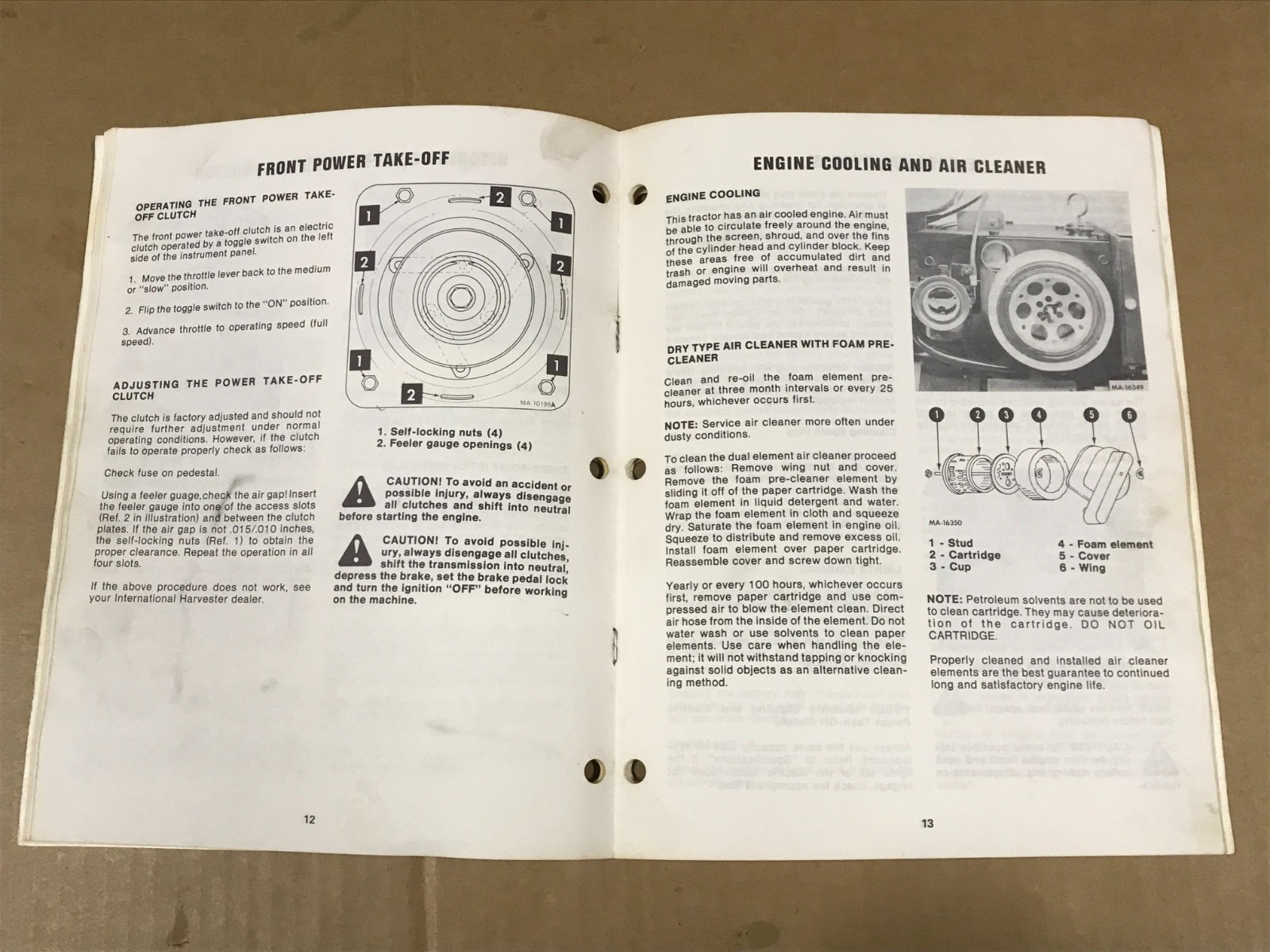 Vintage International Harvester Cub Cabet Model 1100 Tractor Operator&rsquo;s Manual
