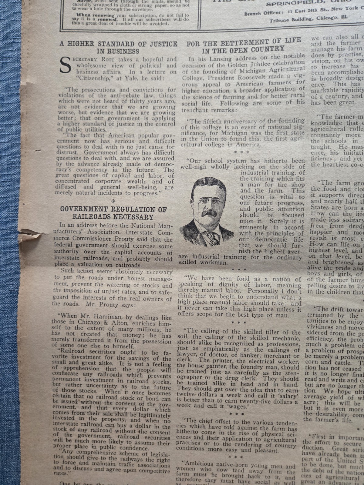 Farm & Fireside Newspaper – Antique Agriculture 1907 Articles Ads Illustrations
