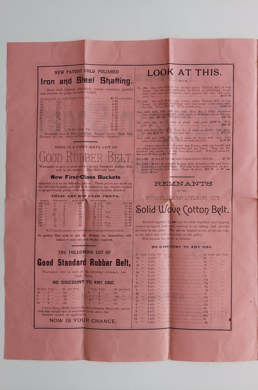 1884 B.F. GUMP Advertising Sole Agents Chicago For DUFOUR & CO&rsquo;S BOLTING CLOTHS