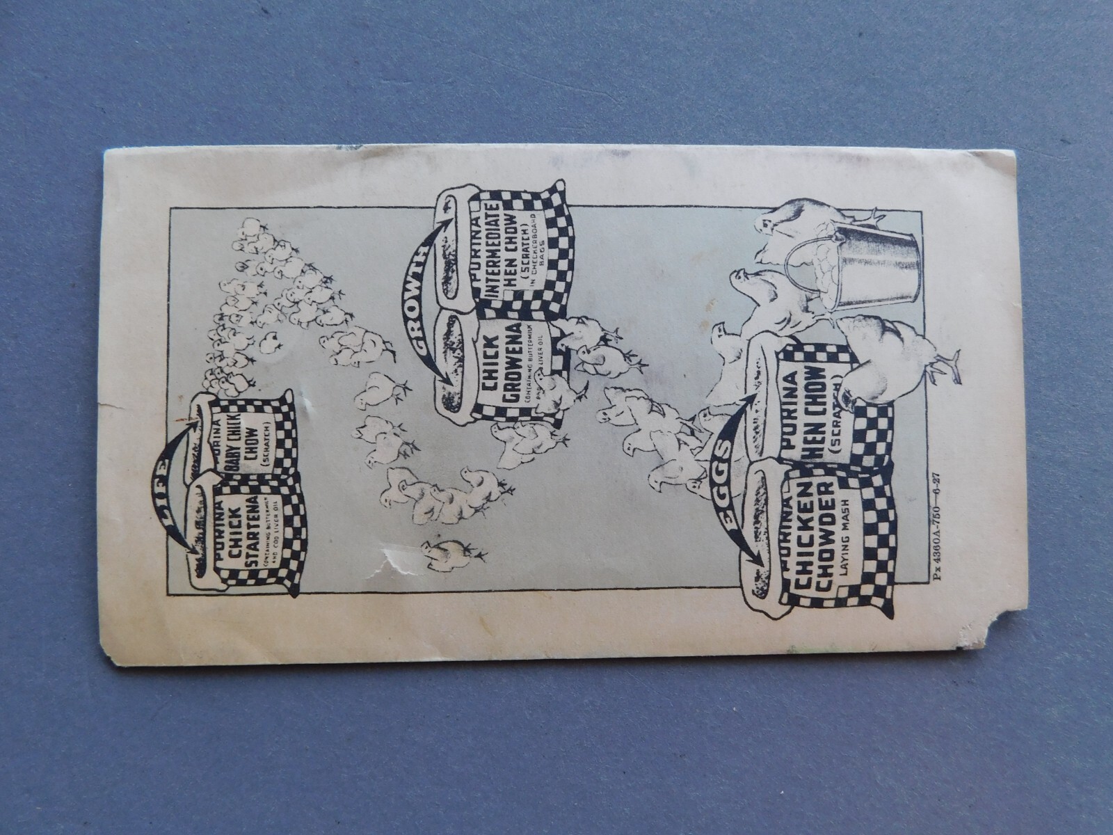 1927 Ralston Purina brochure – Checkerboard Bag chicken feed trifold advertiseme