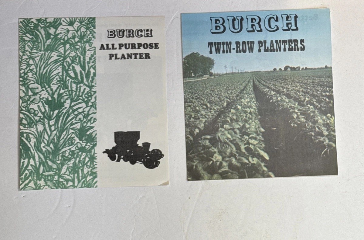 Original Burch Sales Brochures Universal Planter, Twin Row, All Purpose lot of 4