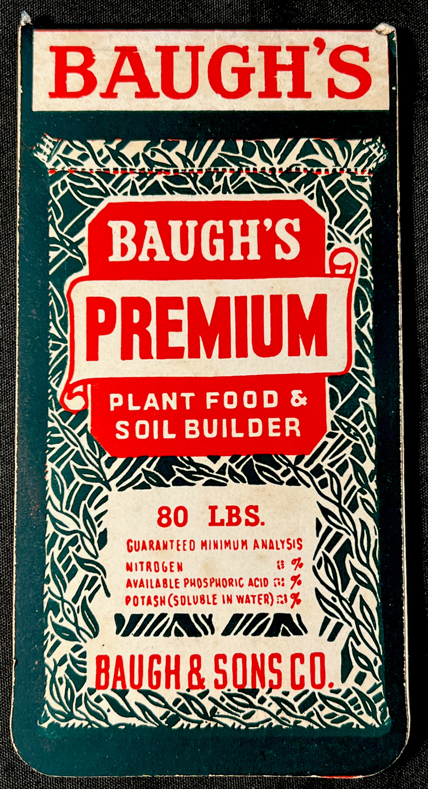Vintage BAUGH’S & Sons Co. PLANT Food & SOIL Builder UNUSED Pocket Notebook Farm
