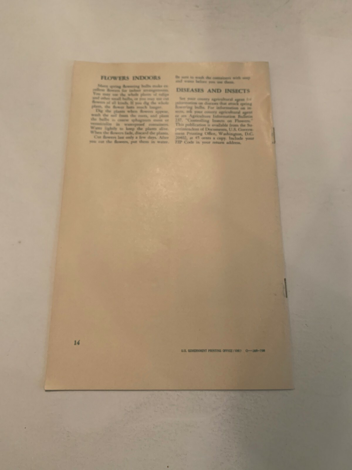 1968 Spring Flowering Bulbs US Department Of Agriculture Booklet