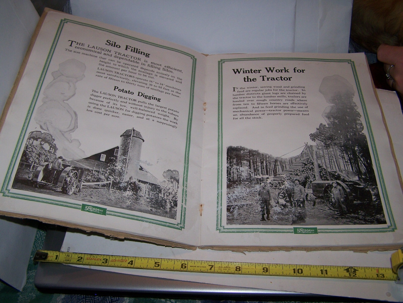 JOHN LAUSON 15-30 Farm Tractor Sales Catalog Hit Miss Engine Steam Motor Oiler