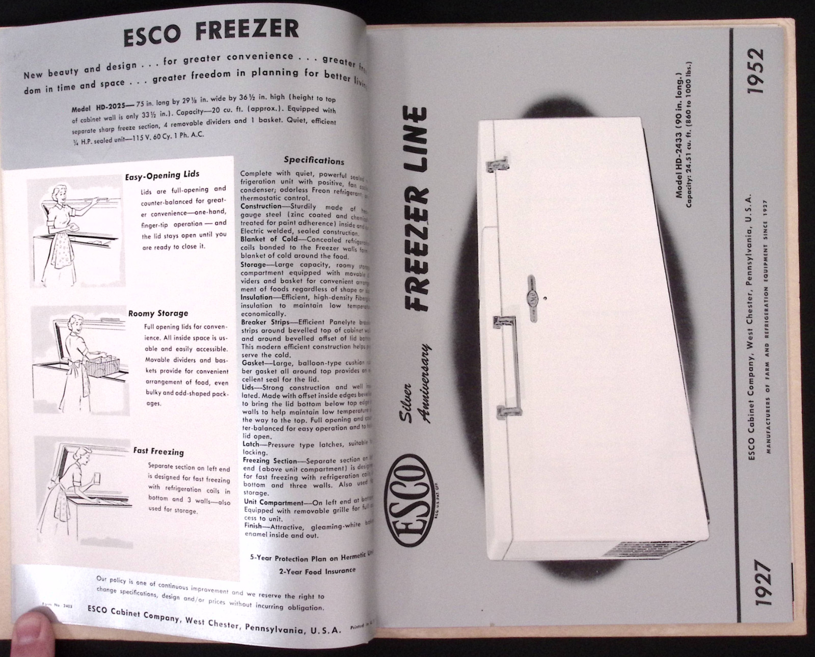 Esco Tops Thermally Freezers Milk Coolers Refrigeration Dairy Equipment Brochure