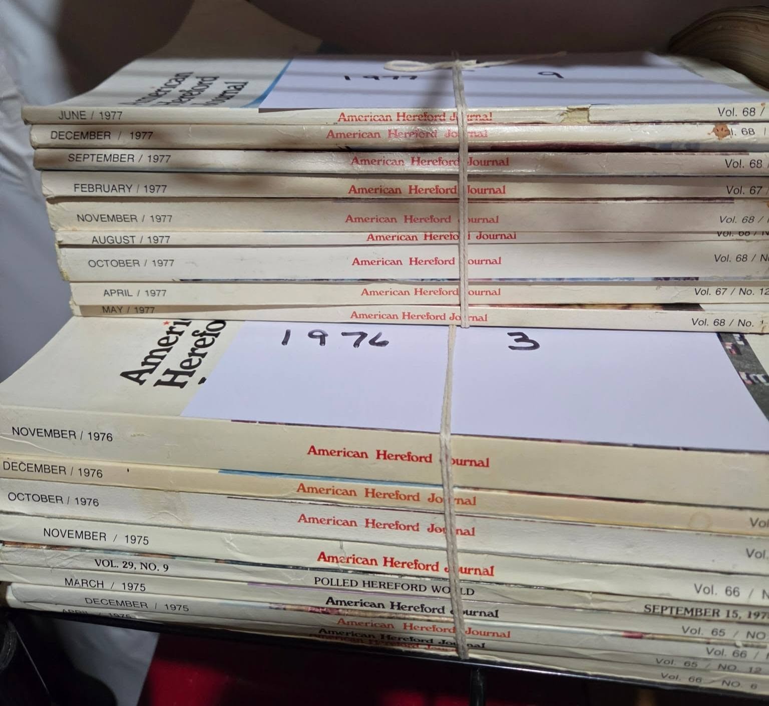 VINTAGE HEREFORD JOURNALS 1950-2001