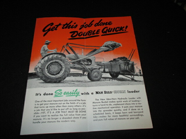 New Idea Portable Elevator & Horn Hydraulic Loaders Brochures