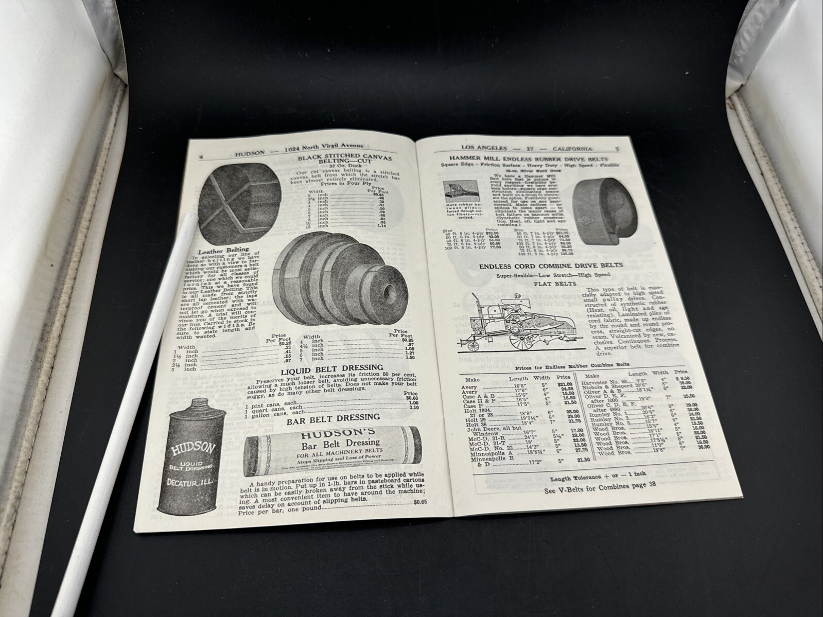 vintage original print the hudson machinery and supply co catalog 1949