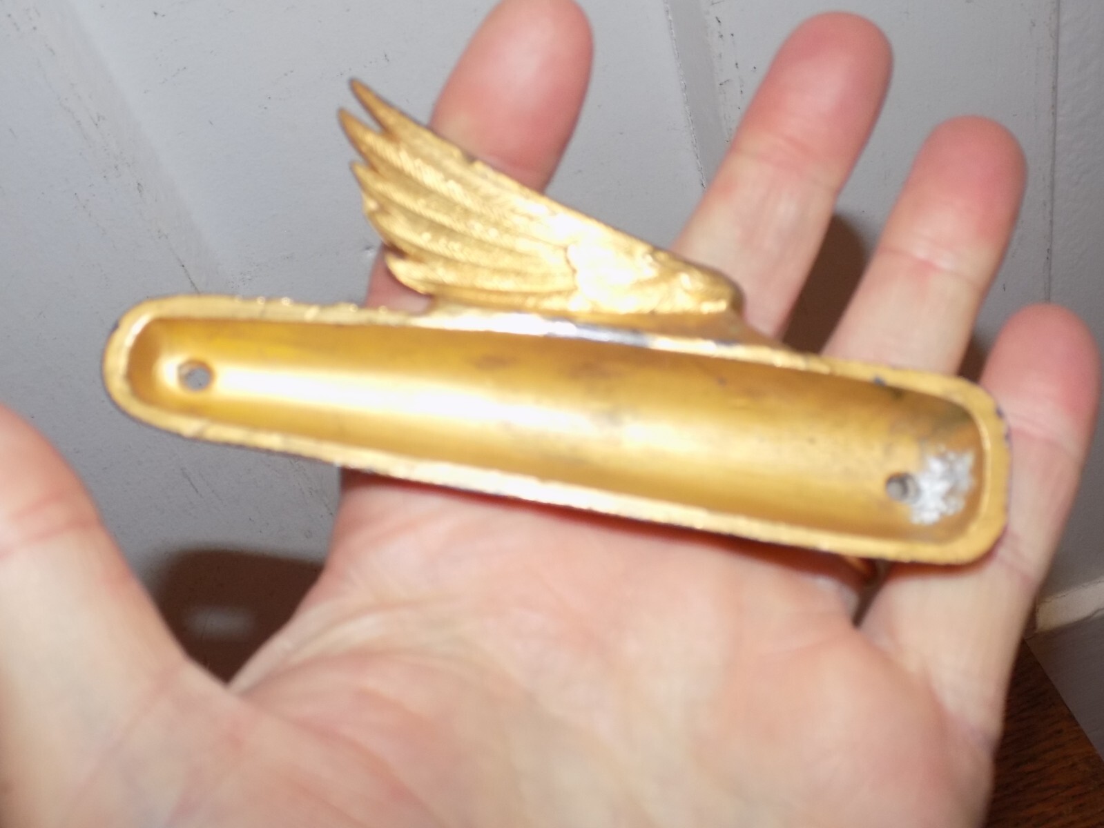 Vintage Cast Iron Gold Winged Corn Cob