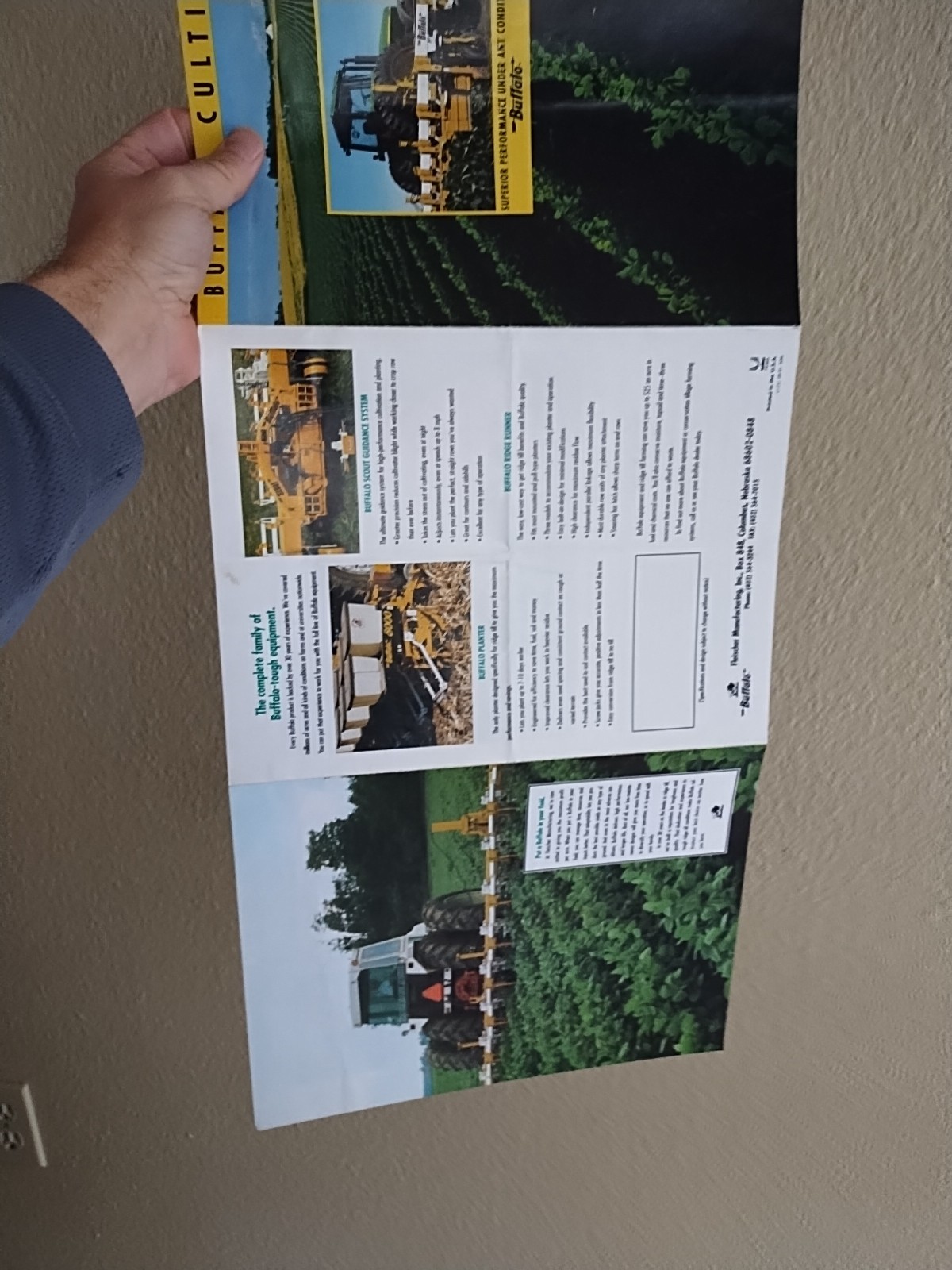 1991 Buffalo Cultivator Brochure Fleischer Mfg Columbus NE USA Farm Field Ag Ad