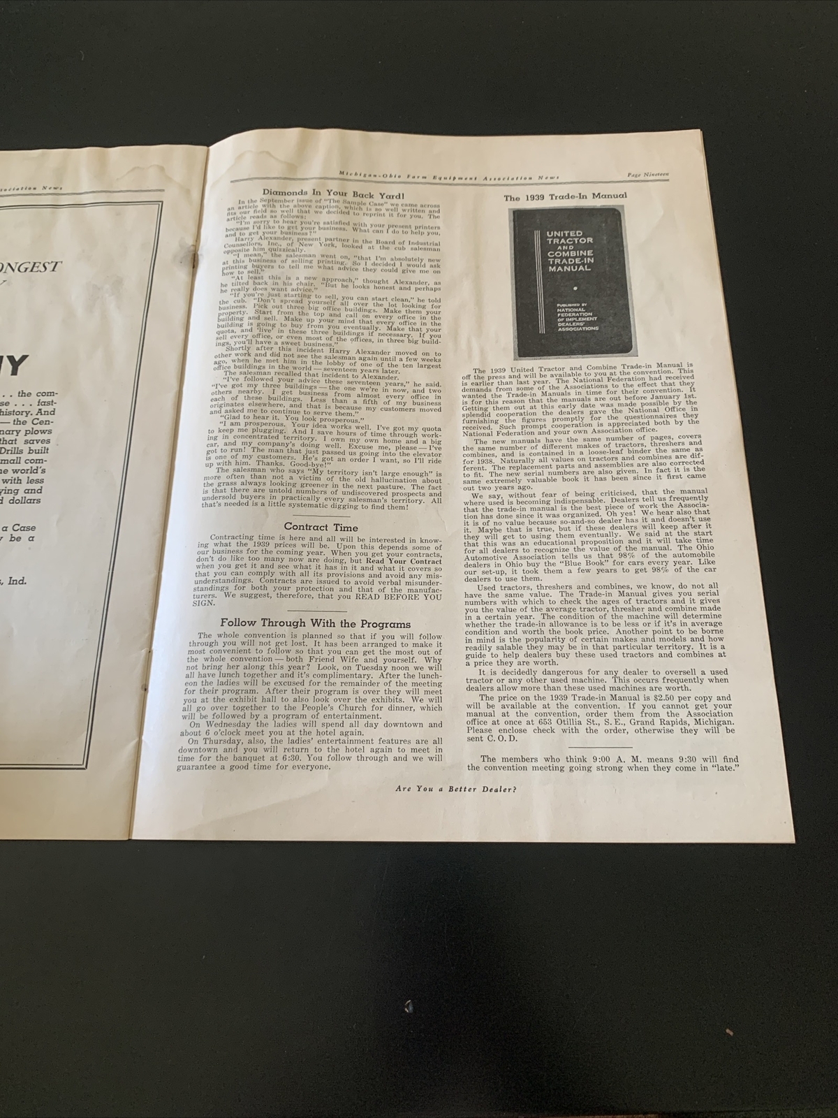 Rare – Michigan Farm Equipment Dealers 1938 Publication Newsletter – Great Ads