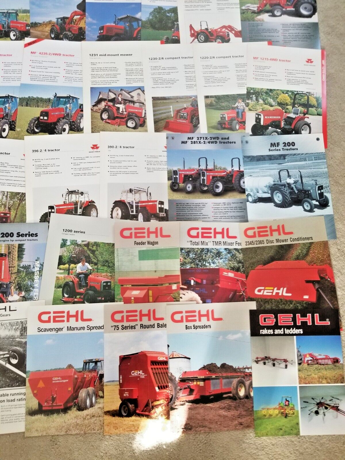 10 Pounds Of Tractor and Implement Brochures/Spec Sheets – 150+ 1980&rsquo;s and Up