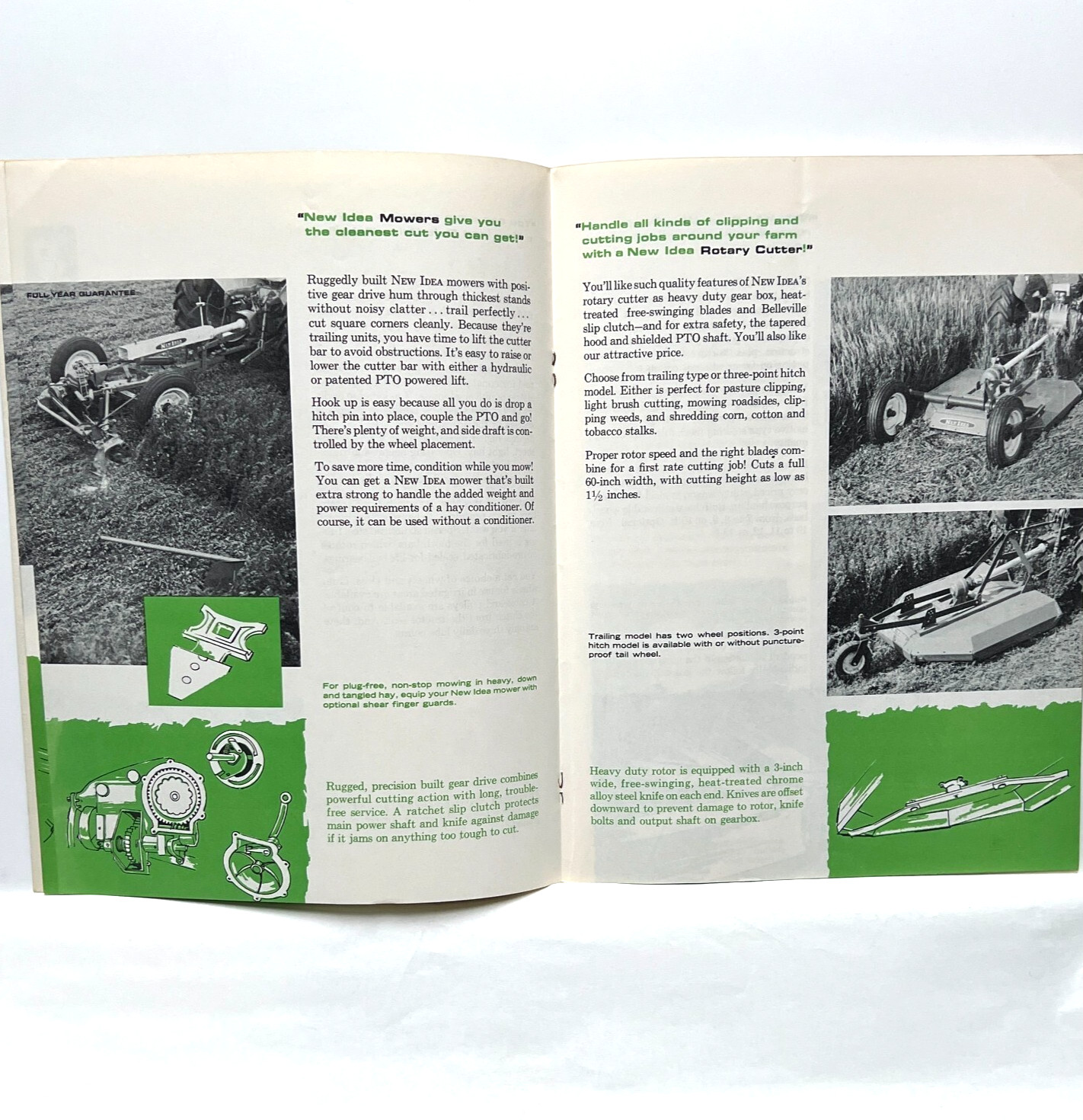 Vintage Avco New Idea Farm Equipment Tractor Hay Tools Folded Sales Brochure