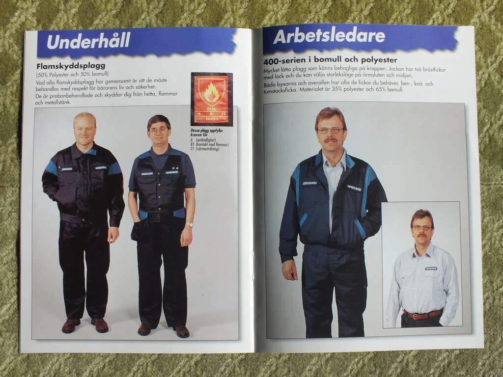 VOLVO Working Overall and Clothes Presentation Sweden Brochure 1998