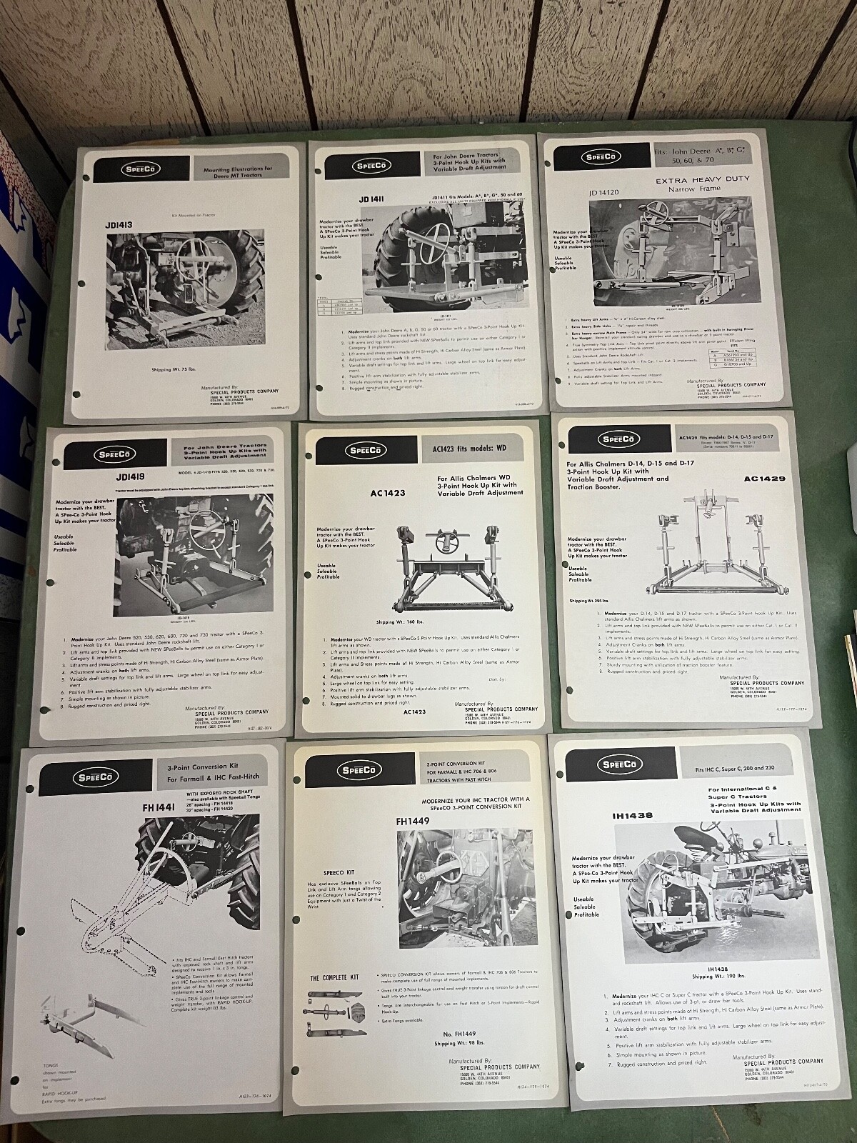 Collection Of SpeeCo Agriculture Equipment Advertising