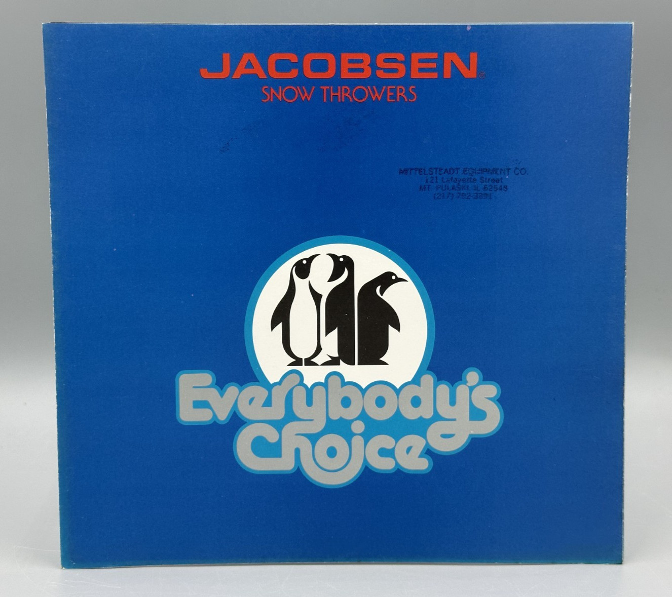 1978 JACOBSEN SNOW THROWERS Blowers PENGUINS Advertising Brochure