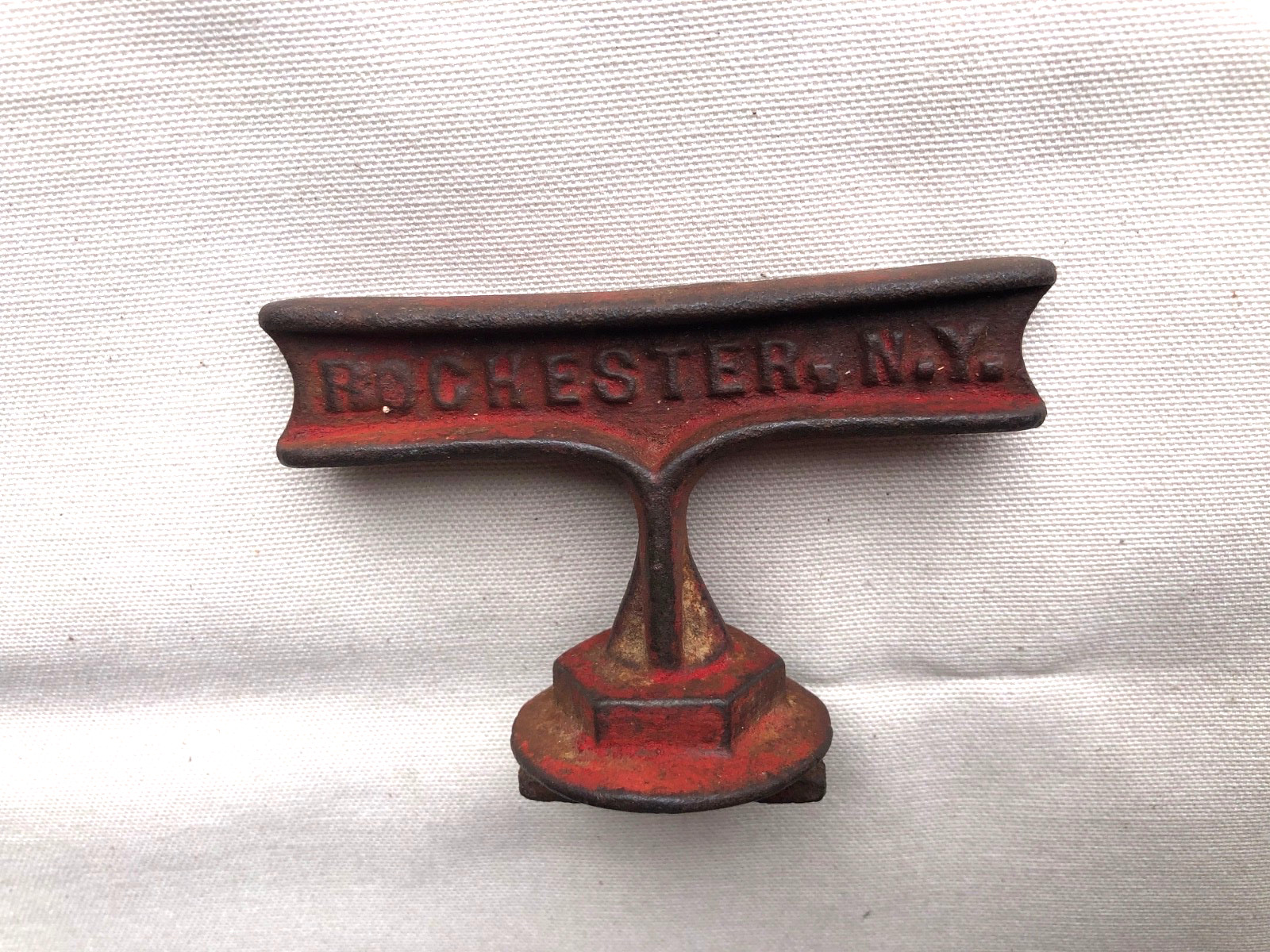 VTG Cast Iron E. C. BROWN Co. Barrel Bung Hole Cover Plug ROCHESTER NY