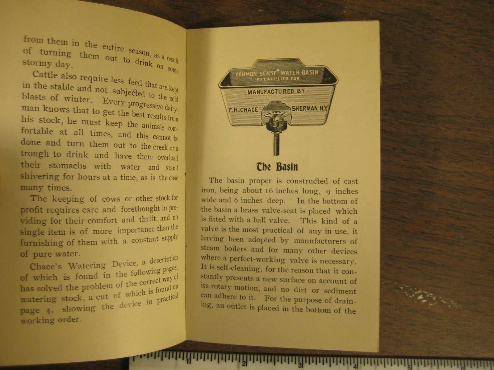 F. H. Chace&rsquo;s Stock Waterer 1900s Farm Advertising Pamphlet Sherman New York