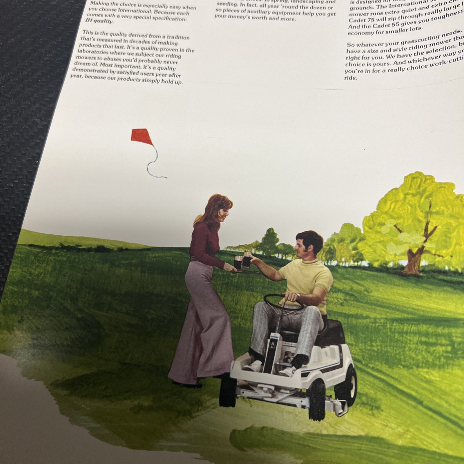 1975 International Cadet Riding Mowers Brochure