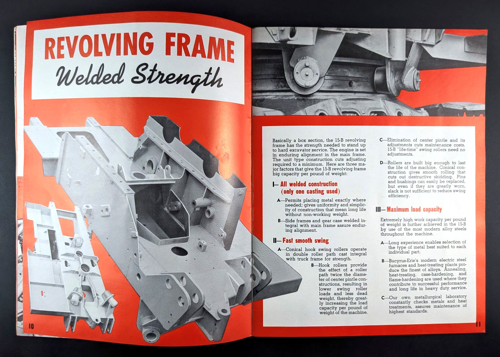 1955 Bucyrus Erie 15-B Brochure Bulletin Shovel Dragline Crane Dragshovel