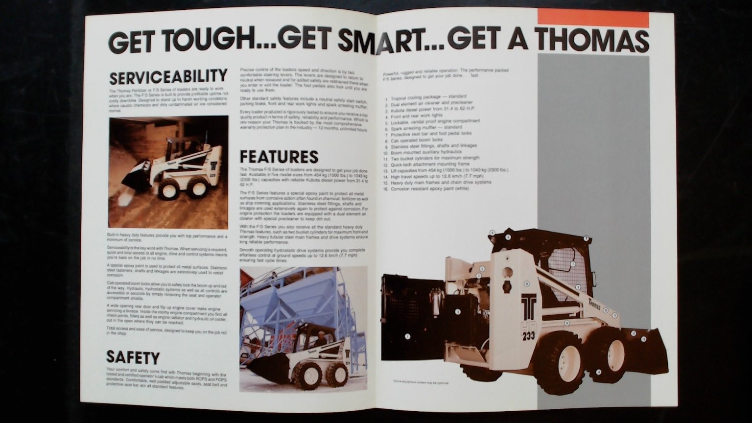 Thomas Skid-Steer Loader F/S Series Brochure 1000-2300 lb Capacity