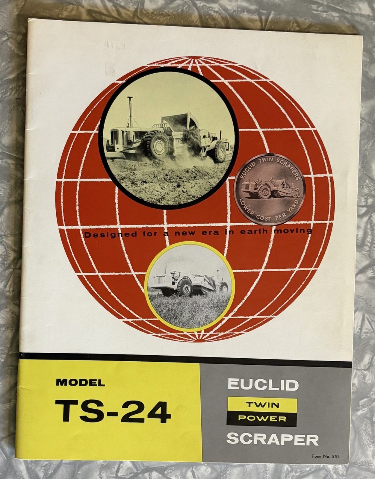 1957 EUCLID TS-24 TWIN POWER SCRAPER SALES BROCHURE 24 PG CATALOG