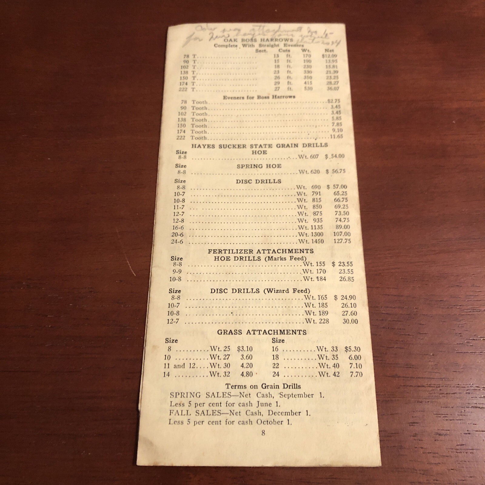 1926 HAYES FARMS TOOLS Dealer&rsquo;s Price List No 56 ~ Pump ~ Galva, IL ~ AUTHENTIC!