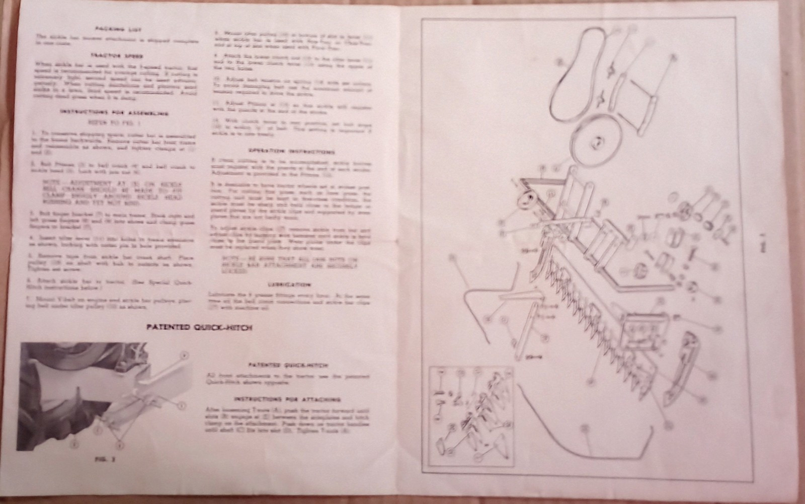 1950&rsquo;s Montgomery Wards Sickle Bar Attachment Brochure