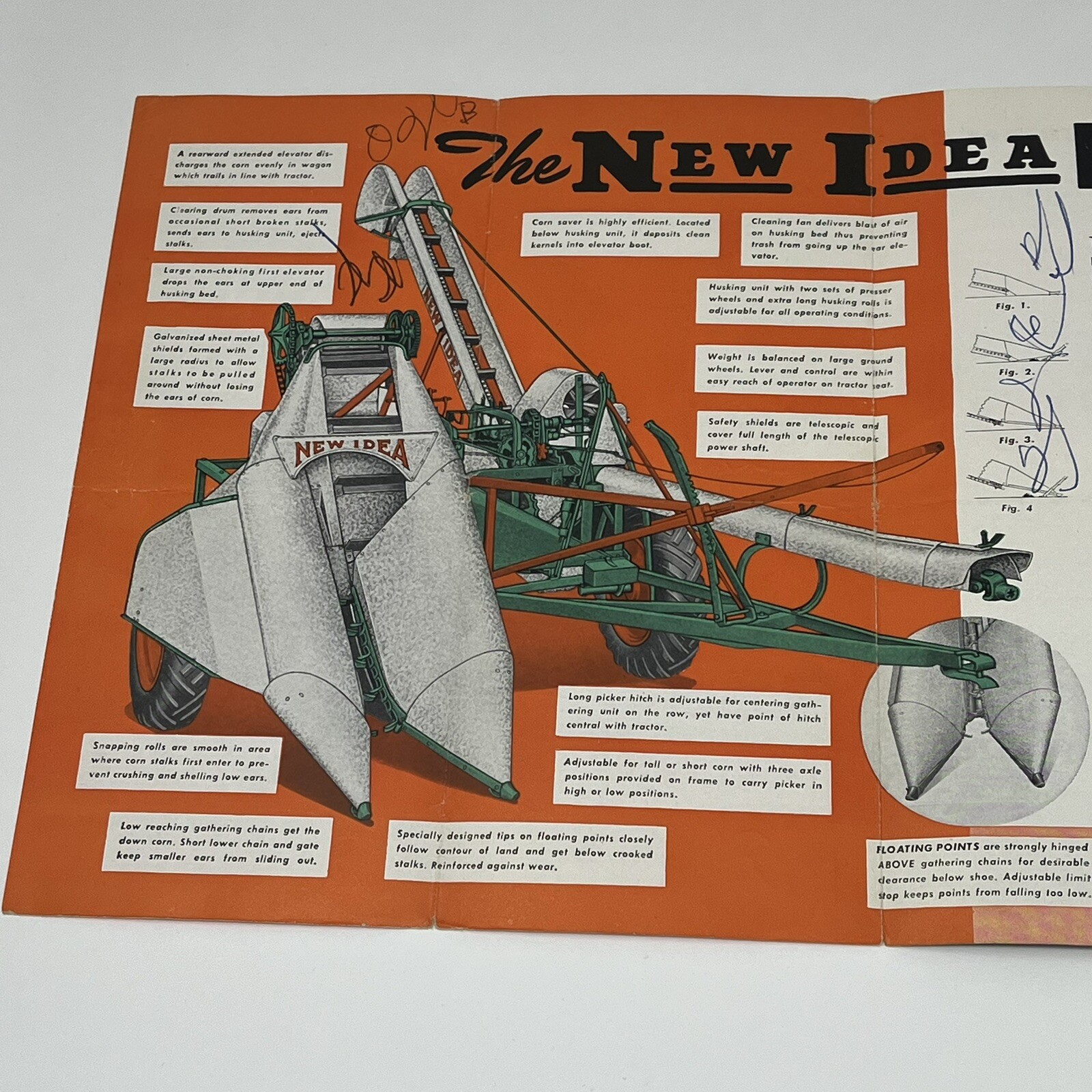 1930&rsquo;s New Idea One Row Corn Picker Brochure Booklet Pamphlet