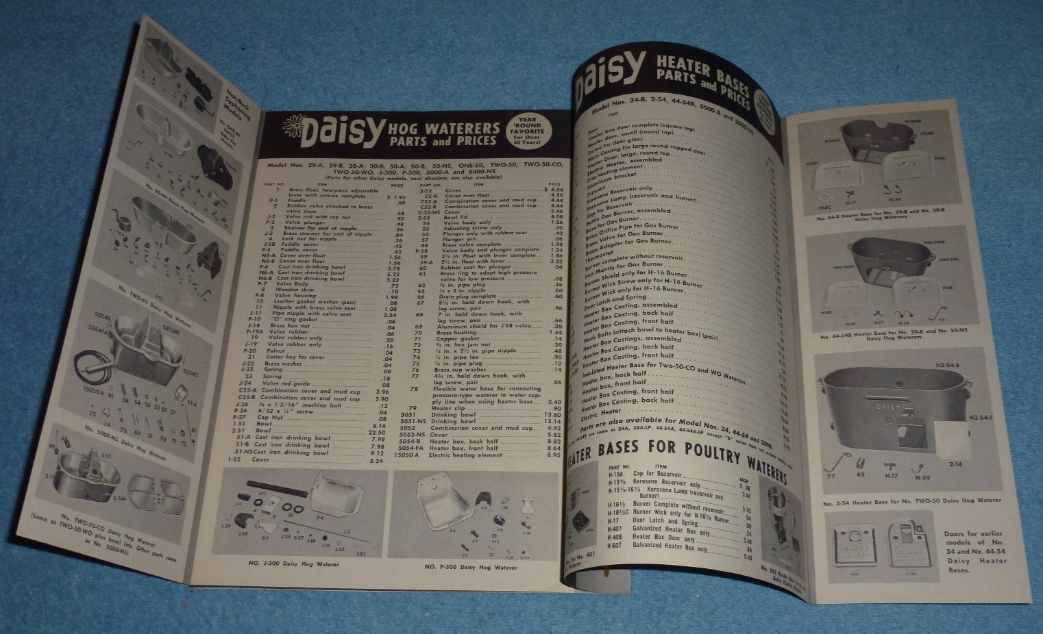 Vtg Daisy Livestock Watering Equipment Parts Price List 1969 Quinn Boone Iowa