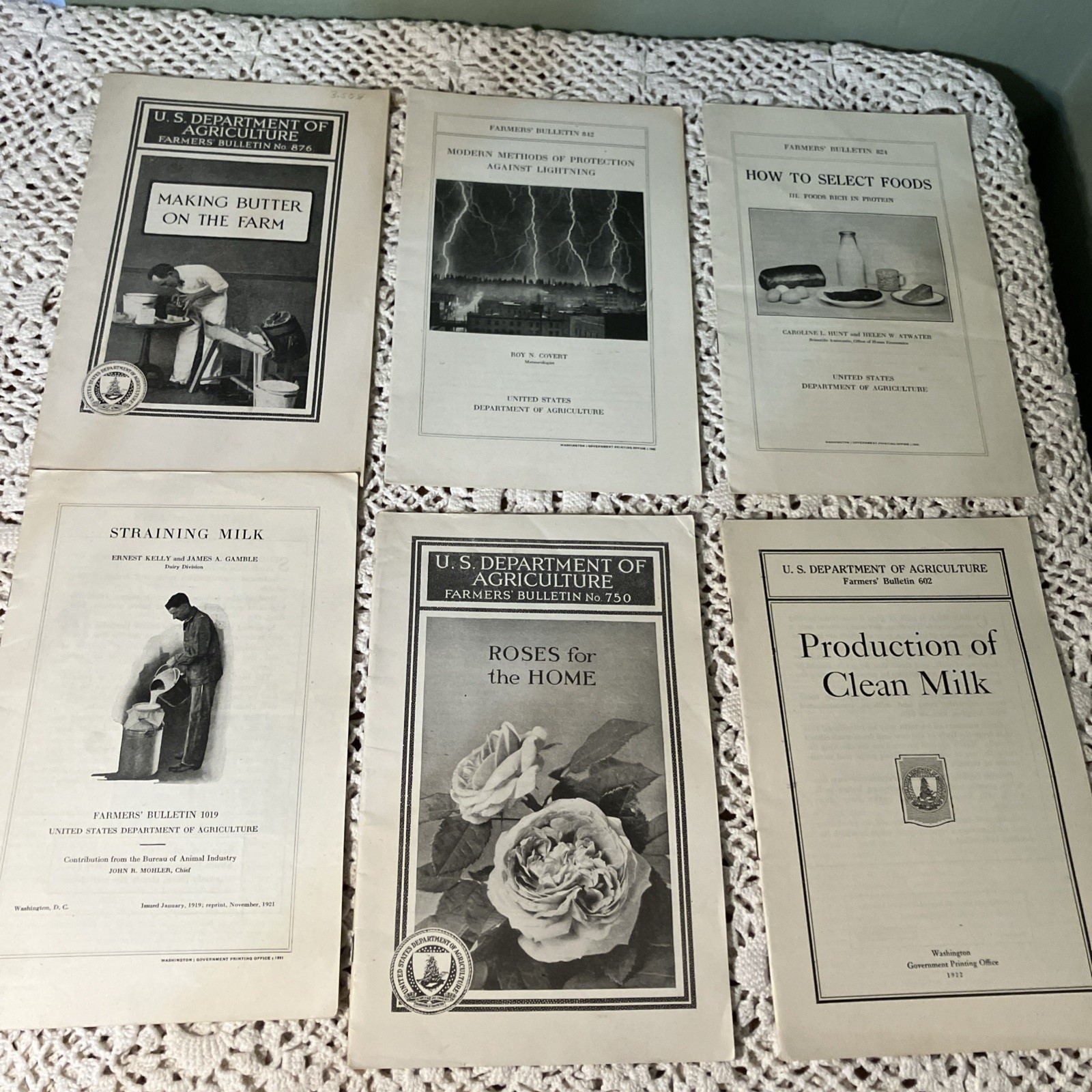 Department of Agriculture Antique 1919 & 20&rsquo;s Bulletin&rsquo;s Pamphlet&rsquo;s Lot 6-B