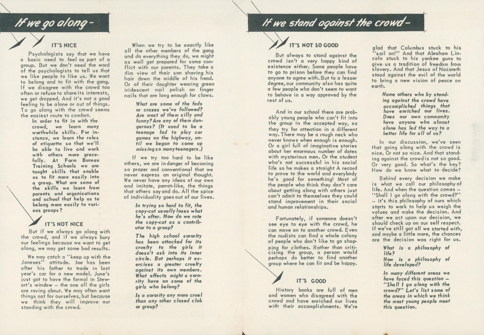 c1950 Ohio Farm Bureau Going Along Article Foreign Student Visitors Photo Rural