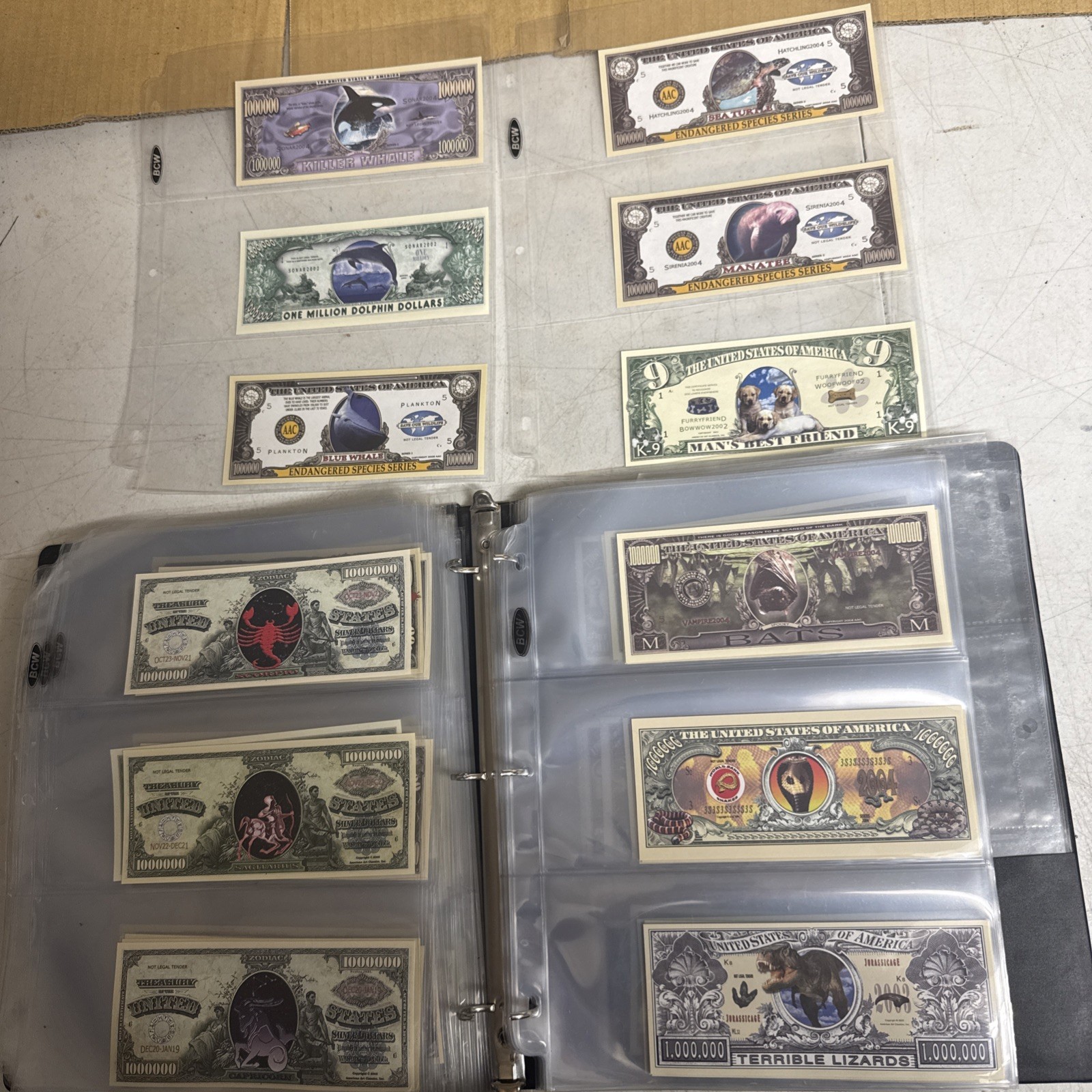 Huge Collection of 200+ Million Dollar Bills Mixed Themes /