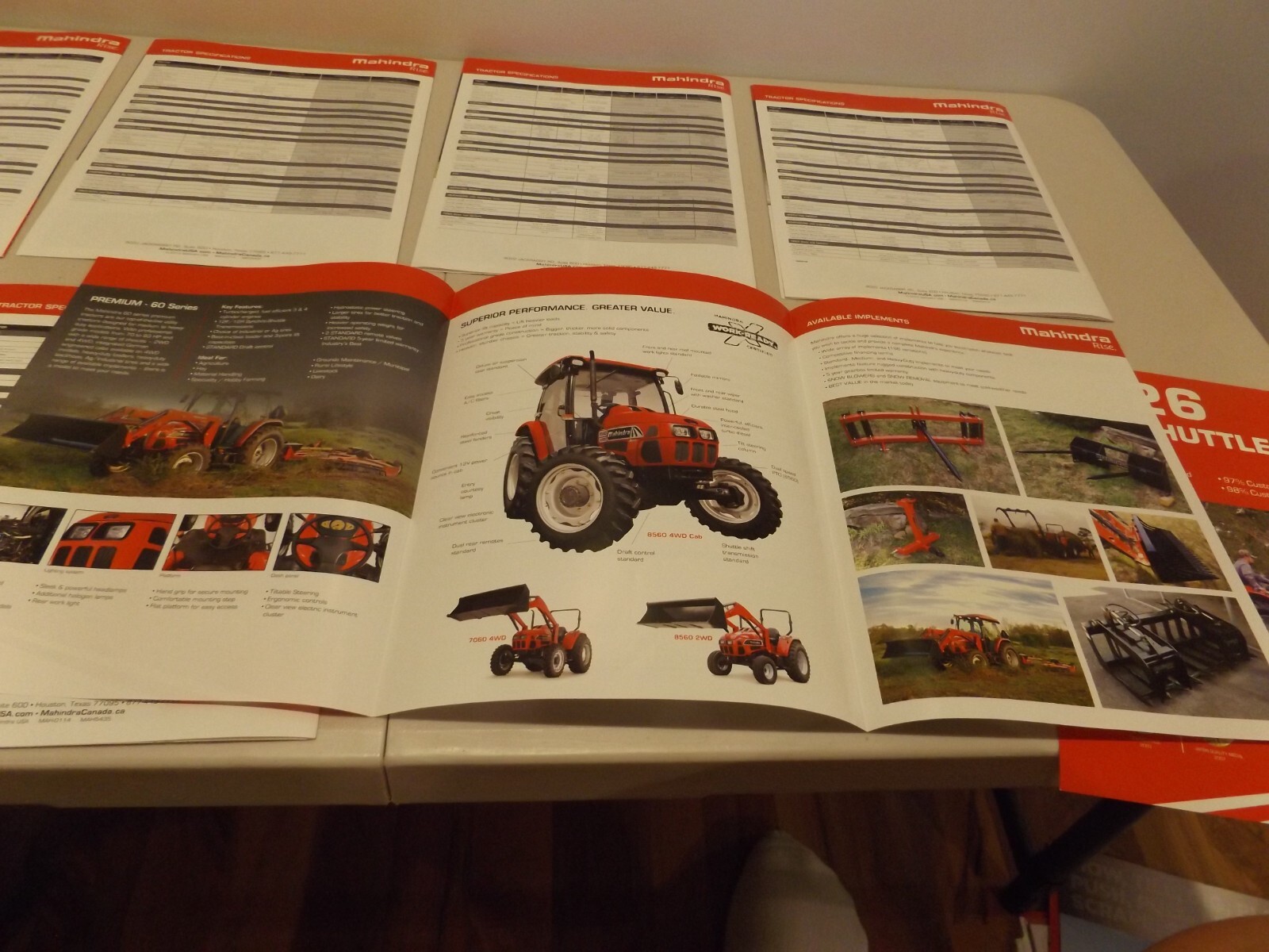 8-pc. MAHINDRA SERIES TRACTORS, 2014-2015