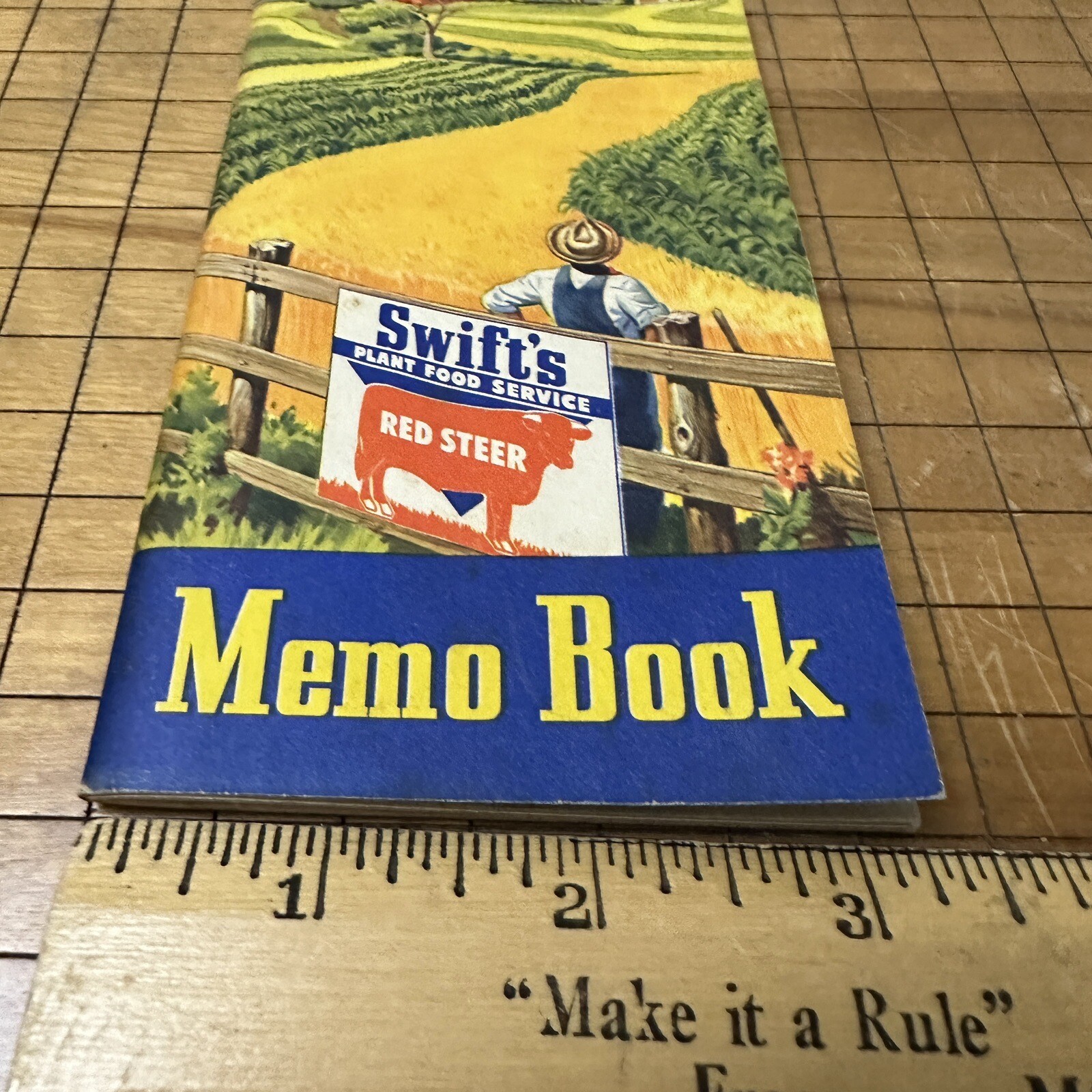 Vintage Advertising Swift&rsquo;s Plant Food Service Red Steer Memo Book