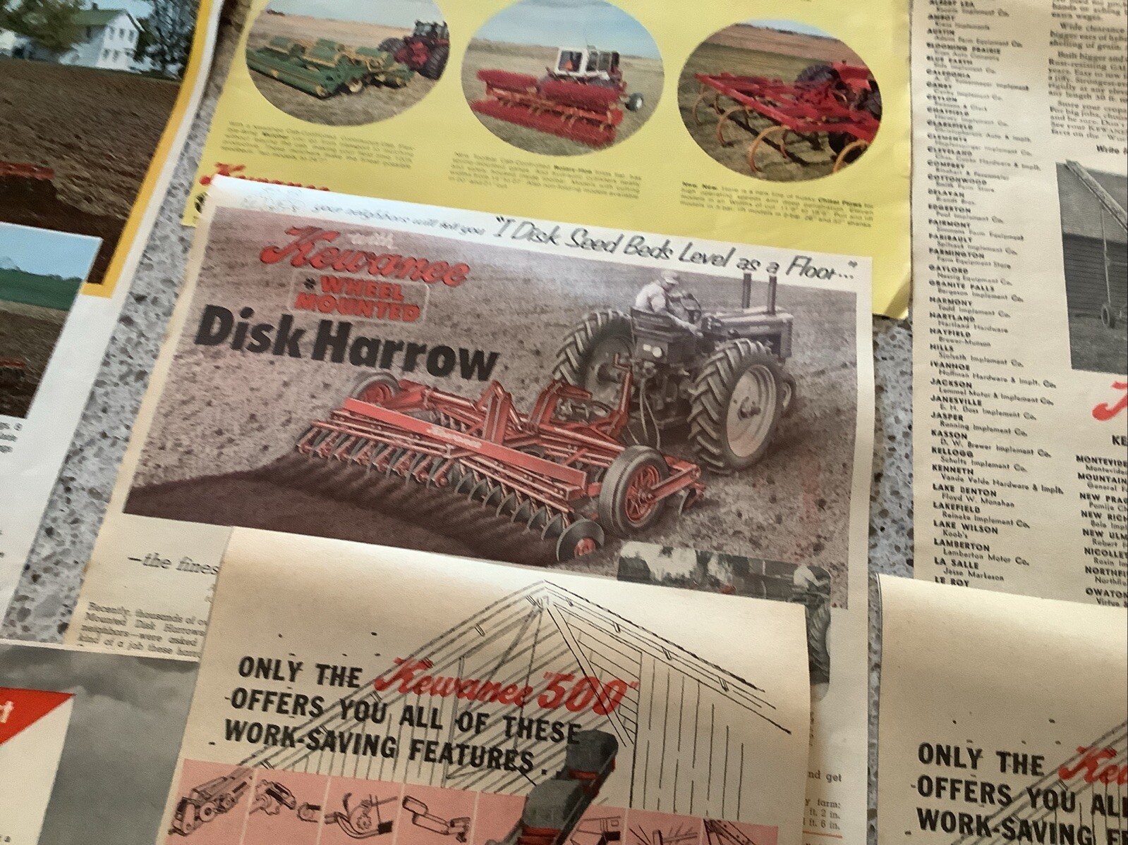 Lot 18 Kewanee Farming Agricultural Advertisement Tractor Farm Print Ads 1950-70