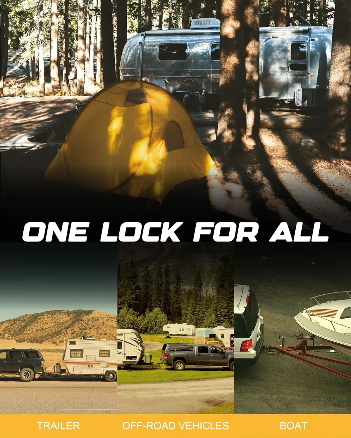 RETRUE Universal Coupler Lock Trailer Locks Ball Hitch Trailer Hitch Lock Adjust
