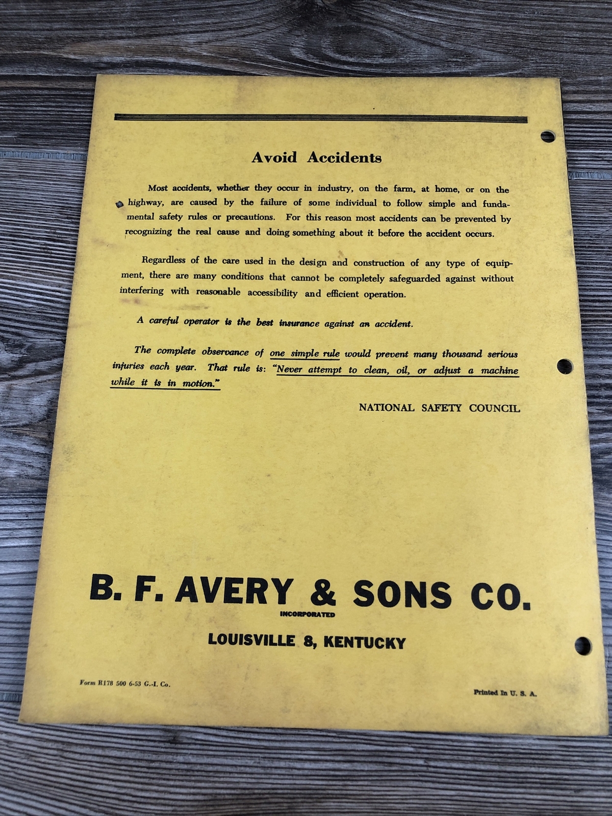 B.F. Avery & Sons Company Avery Aztec Disc Harrow Farming Instructions