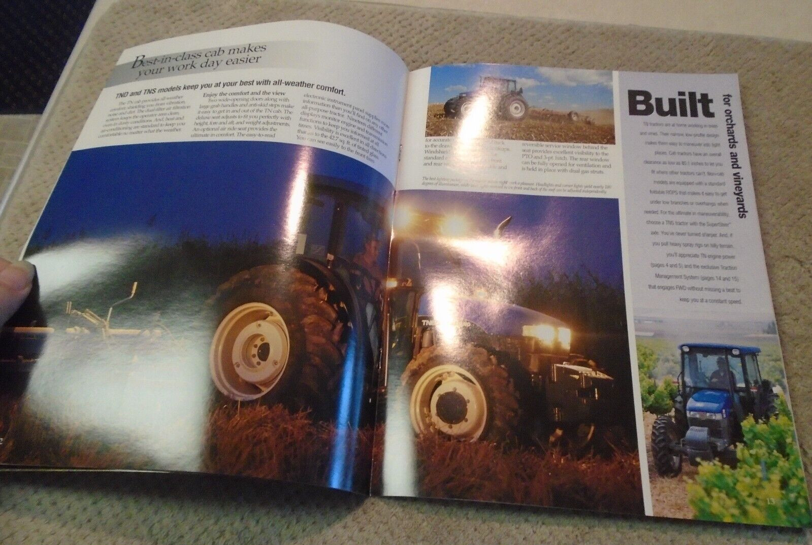 New Holland TN/TND/TNS TRACTORS Sales Brochure 42 to 62 PTO hp TN55/D/S TN65/D