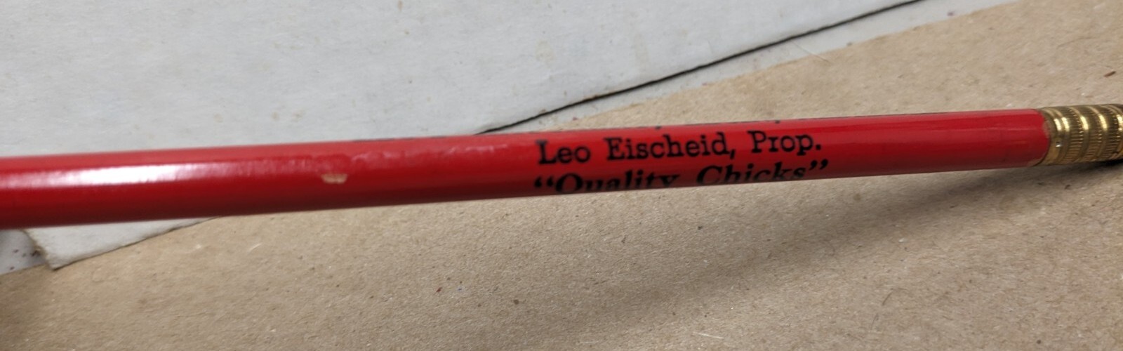 Vintage Leo&rsquo;s Hatchery Leo Eischeid, Prop. Elgin NE Pencil Quality Chicks Feeds